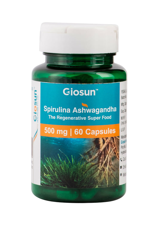 Spirulina with Ashwagandha - 500mg Capsule