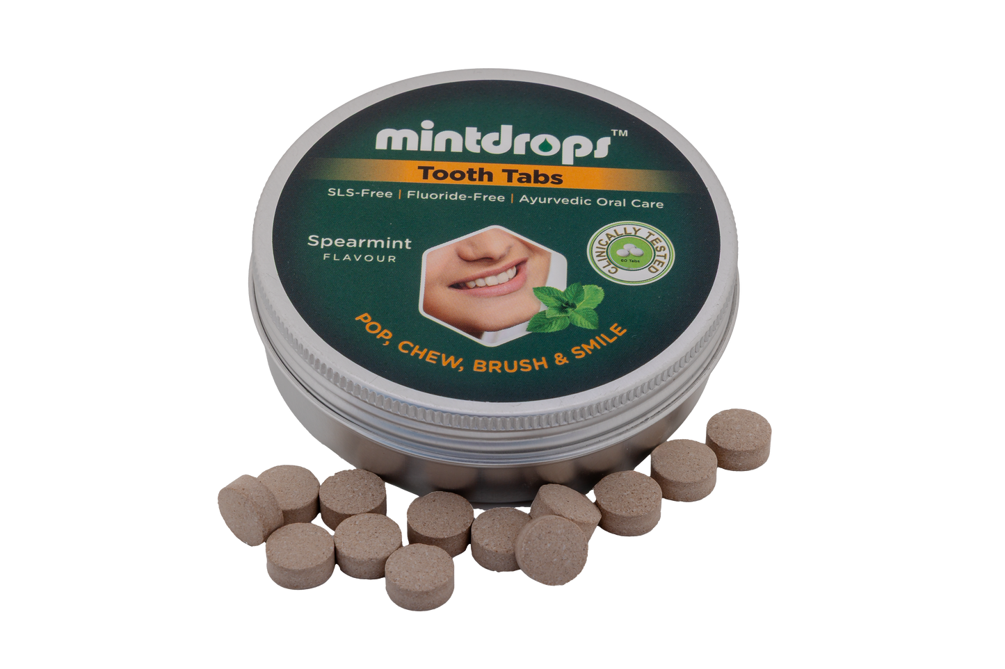 Mintdrops Tooth Tabs – Spearmint Flavour